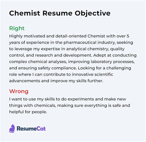 Top Chemist Resume Objective Examples Resumecat