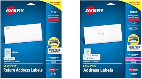 Avery Easy Peel Return Address Labels Pack Of 2000 8167