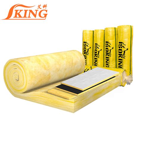 Isoking Hight Quality Construction Material Fireproof Glass Wool Roof Sound Heat Thermal