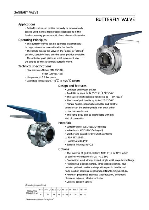 Sanitary Butterfly Valve Weld End บัตเตอร์ฟลายวาล์วปลายเชื่อม