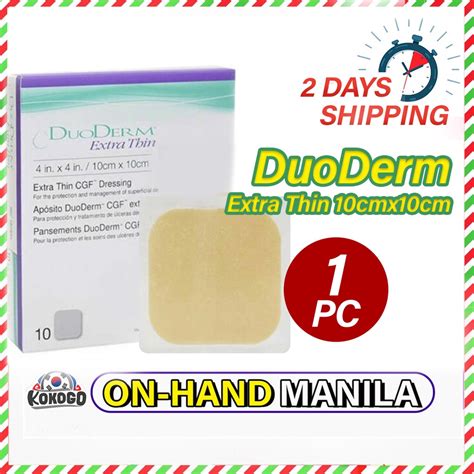 DUODERM Extra Thin Dressing 1PC 4x4 Inches And 10x10cm Hydrocolloid Gel