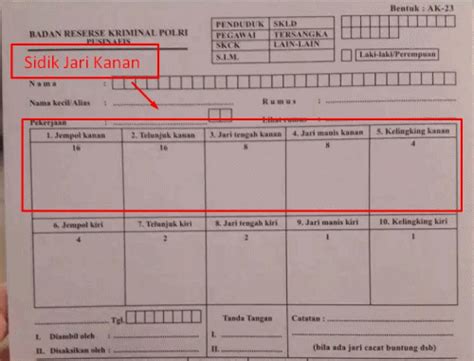 Cara Membuat Rumus Sidik Jari Untuk SKCK Dan Syaratnya SAMSAT KELILING