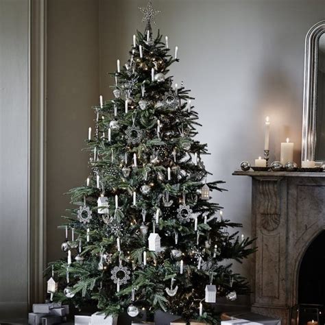 30 Silver White Christmas Tree DECOOMO