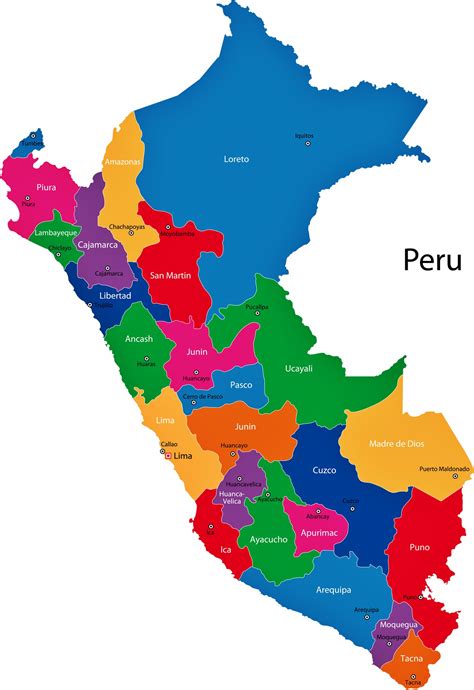 Mapa de regiones y provincias de Perú OrangeSmile