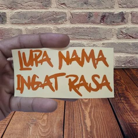 CUTTING STICKER LUPA NAMA INGAT RASA STIKER VARIASI HP LAPTOP MOTOR