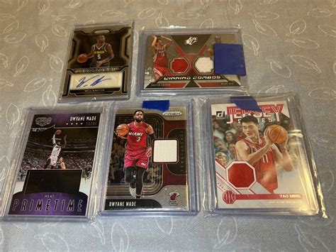 Authentic NBA Jersey And Autograph Cards Dwyane Wade Yao Ming And