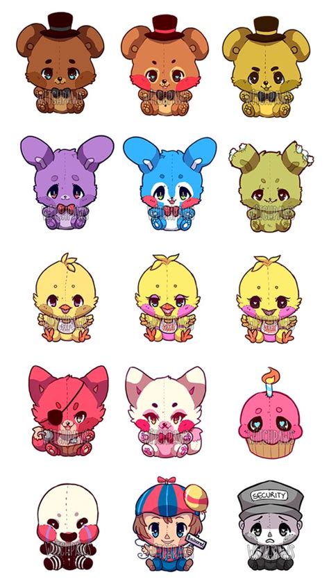 Fnaf S Chibi Dibujos Animados Bonitos Pegatinas Bonitas Imagenes De | Sexiz Pix