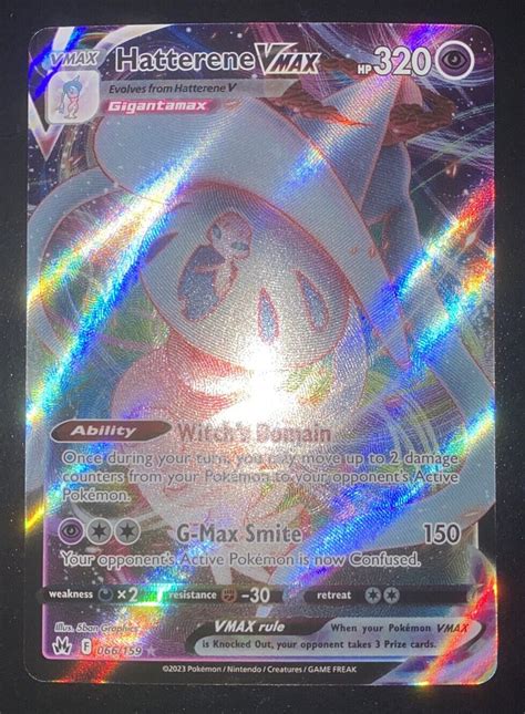 Pokémon TCG Hatterene VMAX Crown Zenith 066 159 Holo Ultra Rare eBay