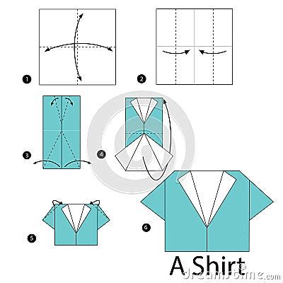 Instructions Tape Par Tape Comment Faire Origami Une Chemise