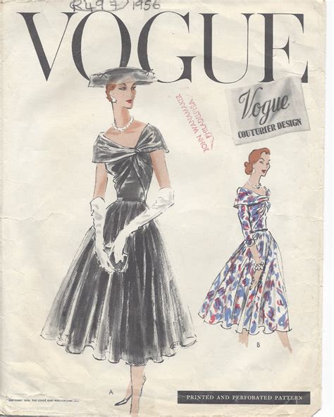 Vintage Vogue Sewing Pattern Dress B R By Vogue The