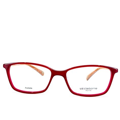 Liz Claiborne Eyeglasses L448 Lhf Red Full Rim Rectangle Frames 50 15 135 Mm Ebay