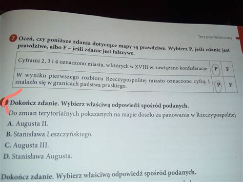 Dokończ zdanie wybierz właściwą odpowiedz spośród podanych Brainly pl