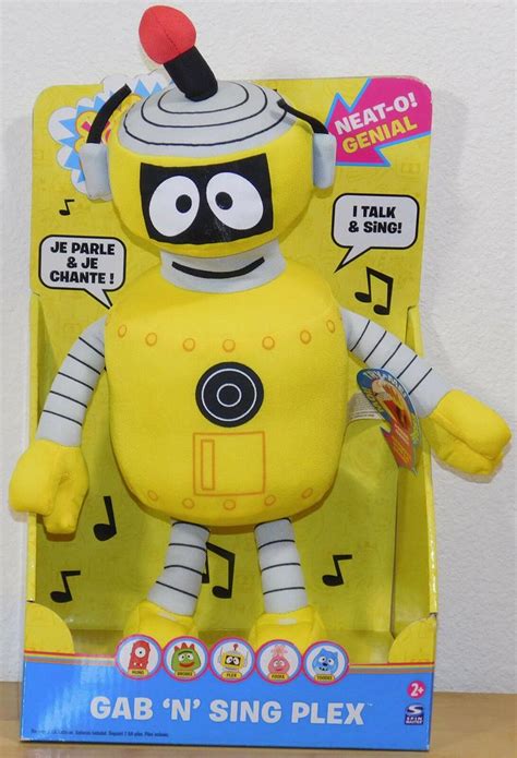 Yo Gabba Gabba Talking Singing Plex Robot 14 Plush Gab N Sing Spin