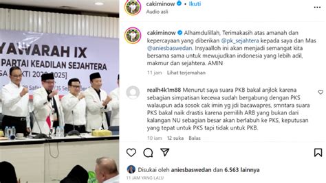 Resmi Pks Usung Anies Cak Imin Di Pemilu Presiden Riau