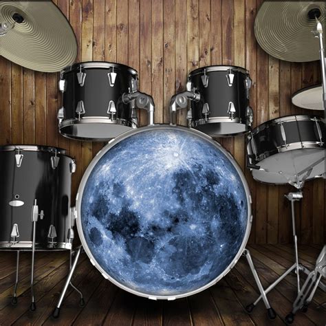 Moon Drum Skin For Bass Snare And Tom Drums To Customize Etsy Drums Tom Drum Drum And Bass