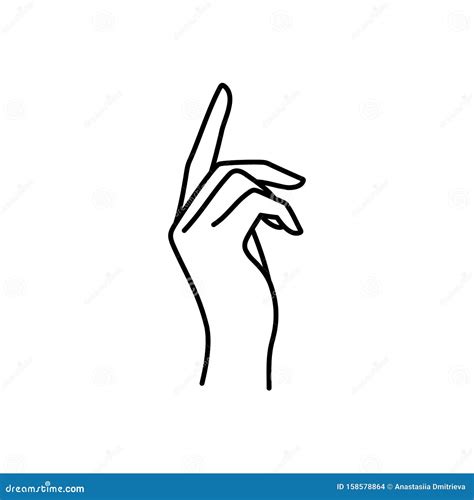 Woman`s Hand Icon Line Vector Illustration Of Female Hands Of