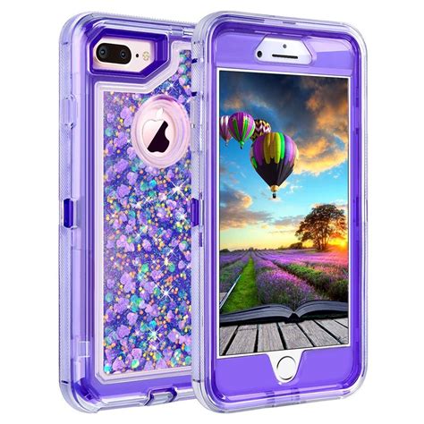 For Iphone Hybrid Bling Liquid Glitter Rubber Protective Case Cover Fit