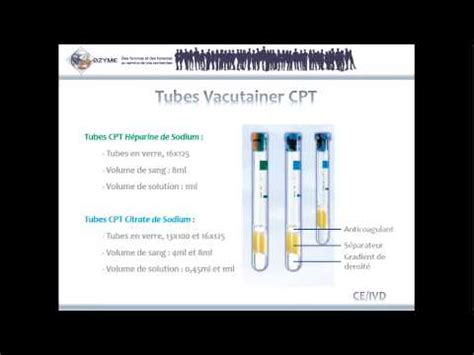 Séparation des PBMC à partir de sang en une étape Tubes vacutainer