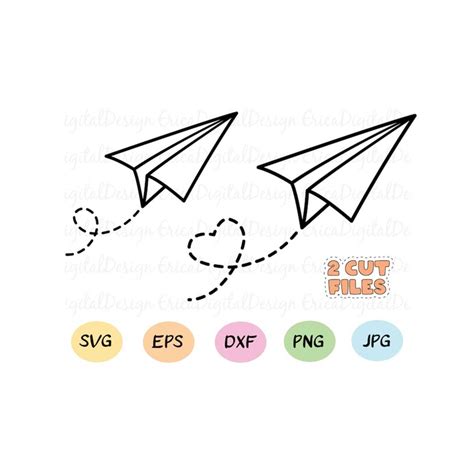 Paper Airplane Svg Cutting File Heart Path Cut File Plane Ro Inspire Uplift