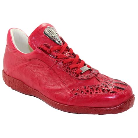 Fennix Jack Hornback & Calfskin Sneakers Red | MensDesignerShoe.com