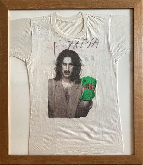 Frank Zappa 1984 Tour T Shirt With Huge Autograph W Epperson Coa Lifetime Guarantee