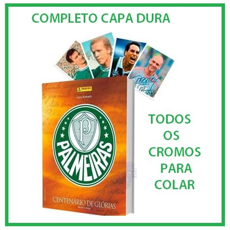 Álbum Palmeiras Centenário capa dura completo cromos soltos e revista