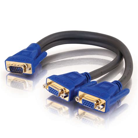 Ultima™ One Hd15 Male To Two Hd15 Female Sxga Monitor Y Cable Adapters And Couplers Audio Video