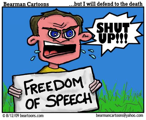 Bearman Cartoon: Freedom of Speech - Bearman Cartoons