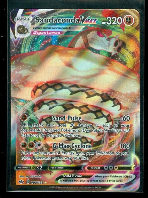 Pokemon Sandaconda Vmax Chilling Reign Ultra Rare Holo Mint