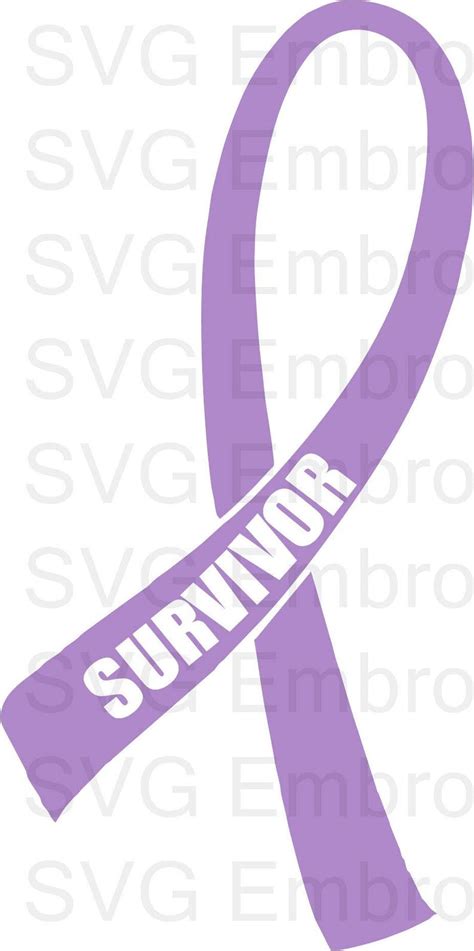 Cancer Survivor Svg Awareness Ribbon Cut File For Vinyl Etsy