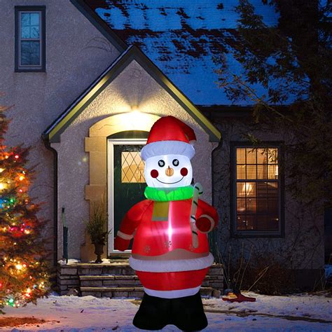 7ft Christmas Inflatable Snowman Xmas Snowman Blow Up Yard Decor On