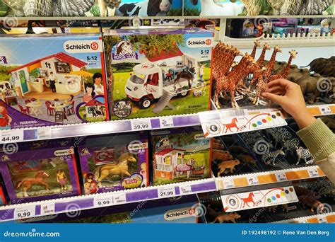 Schleich Animals Toys Plastic Figurines In A Toyshop Editorial