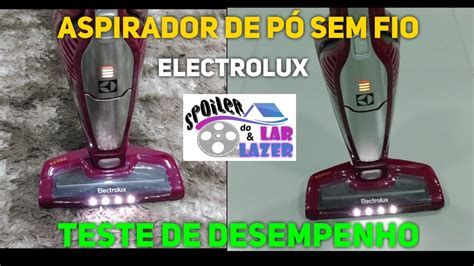 Teste de desempenho do aspirador de pó sem fio ergorapido Electrolux