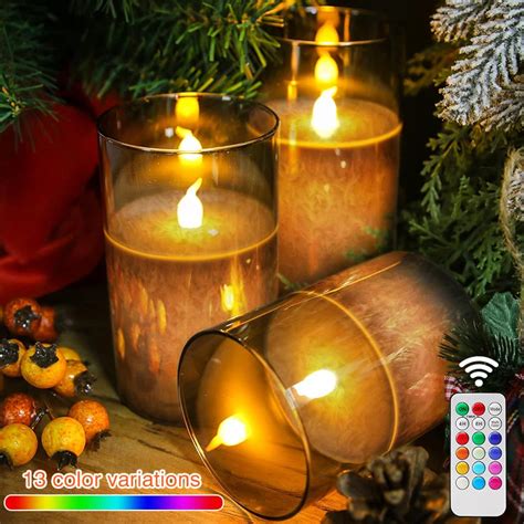 Lâmpada Estilo Vela de LED Controle Remoto Decoração 12 cores