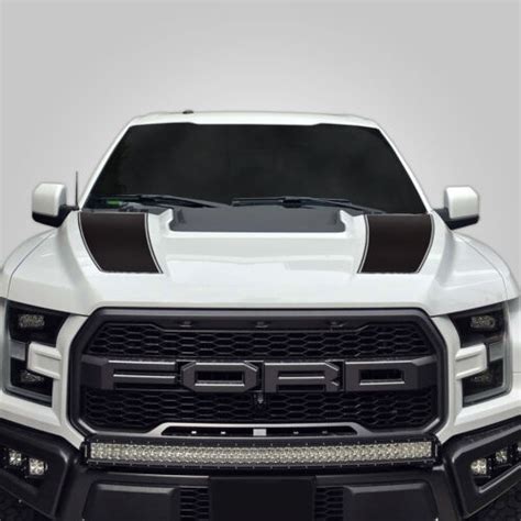 Hood Stripe kit for Ford Raptor F150 2017-2021 Graphics Decals Matte Black | eBay