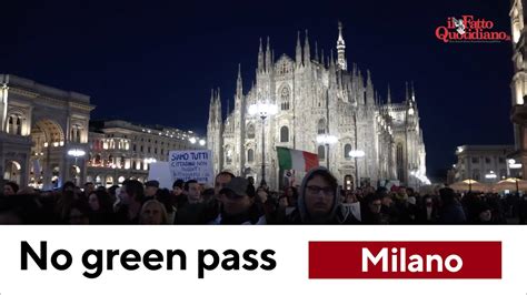 Milano ancora caos e tensioni alla manifestazione No green pass è il