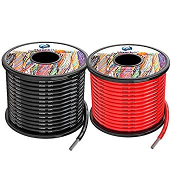 Haerkn Wire Awg Silicone Electrical Ft Black Ft Red Ft