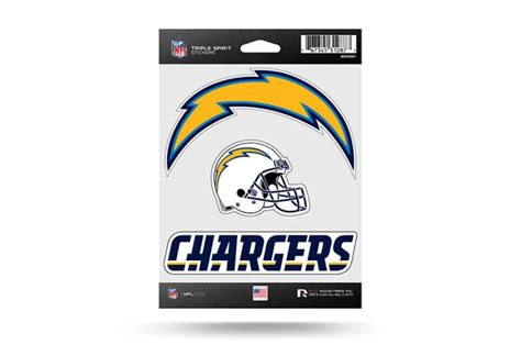 NFL Football Los Angeles Chargers Window Decal Sticker Set Officially ...