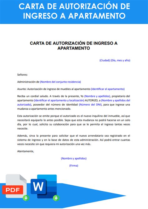 Modelo Carta De Autorizacion Ingreso Modelo De Informe Eroppa