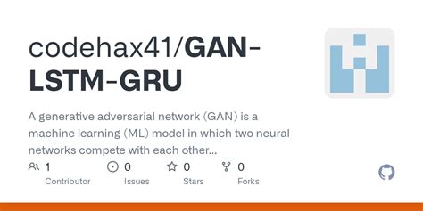 GitHub Codehax41 GAN LSTM GRU A Generative Adversarial Network GAN