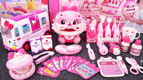 Minutes Satisfying With Unboxing Cute Pink Bunny Doctor Play Set