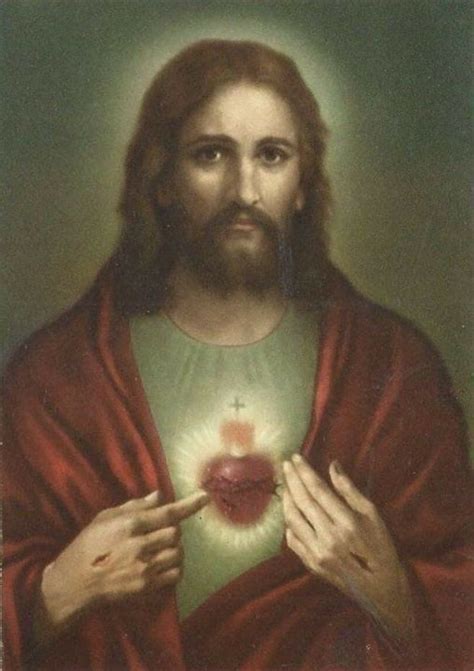 Jesus Holding The Sacred Heart In His Hands