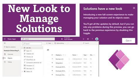 New Look To Manage Solutions In Power Apps Youtube