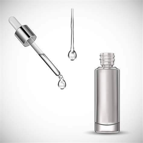 Premium Vector Realistic Cosmetic Bottle Serum And Water Drop