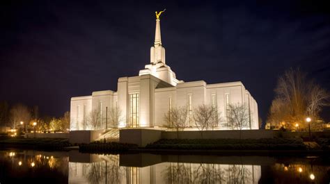 The Temple Bwhidaho Lds At Night Backgrounds | JPG Free Download - Pikbest