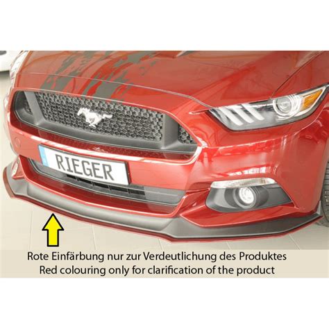 Lame De Pare Chocs Avant Noir Rieger Tuning Pour Ford Mustang Gt