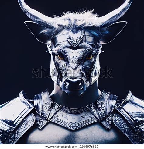 Bull Portrait Wearing Knight Armor 3d Stock Illustration 2204976837 | Shutterstock