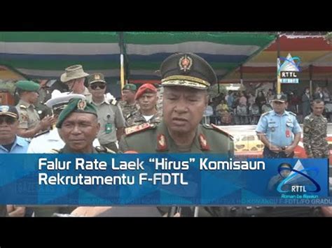 Falur Rate Laek Hirus Komisaun Rekrutamentu F FDTL YouTube