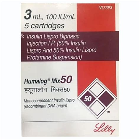 Lilly Humalog Mix Kwikpen Iu Ml Insulin Lispro Biphasic Injection