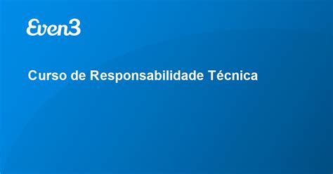 Curso de Responsabilidade Técnica